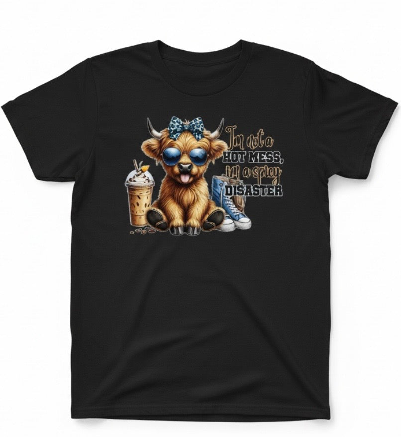 Spicy Disaster Highland Cow Tee